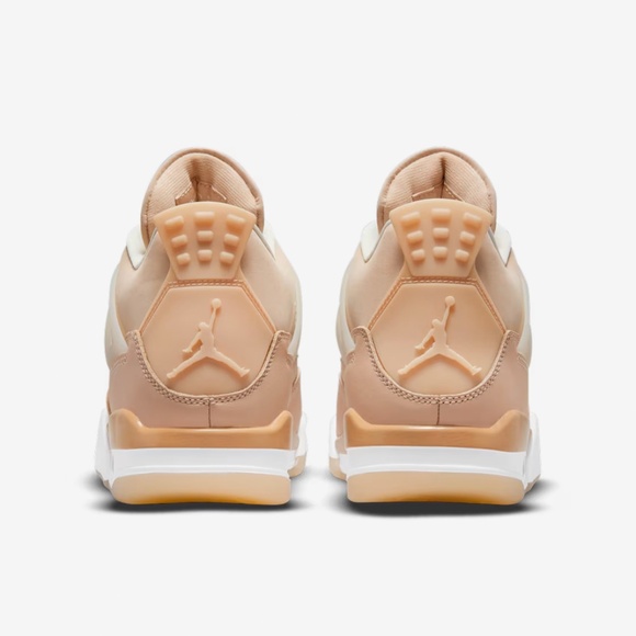 Women Nike Air Jordan 4 Retro Shimmer Beige Tan - Picture 3 of 5